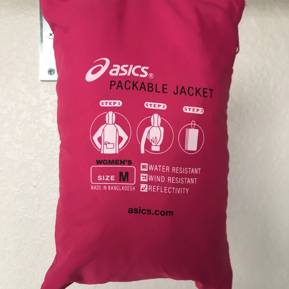 COPY - ASICS Packable pink jacket
